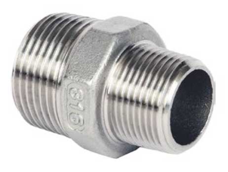 1 1/4" x 1" BSP S/Steel Reducing Hexagon Nipple 150p PSI