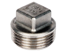 1/4" BSP S/Steel Square Head Plug 150 PSI