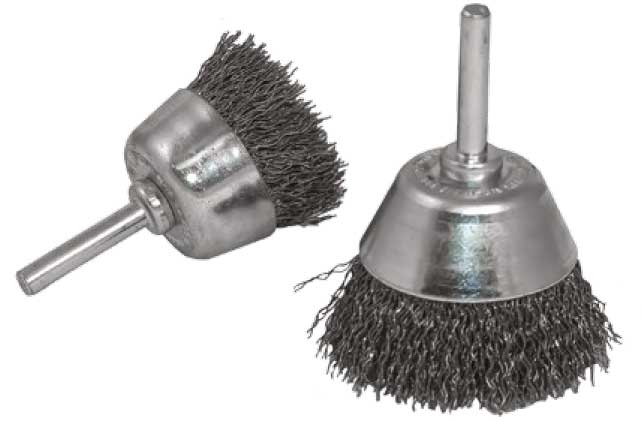 70mm Dia. Cup Brush 0.3mm Steel Wire C/W 6mm Shank