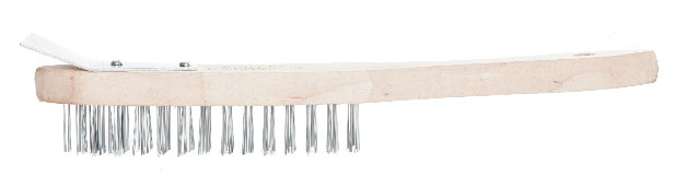 Wire Hand Brush 4 Row With Scraper