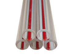 8 1/2" Long x 1/2" OD Red Line Gauge Glass Tube