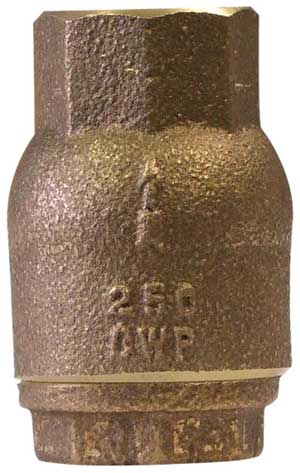 1/2" BSPT Bronze Spring Check Valve