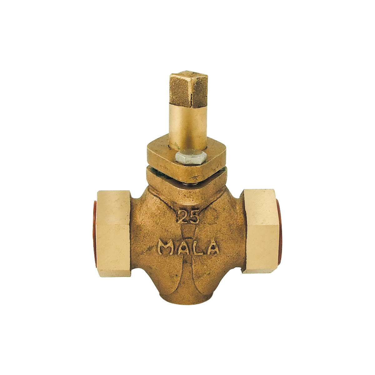 1" BSP 2 Way Gland Packed Bronze Plug Valve