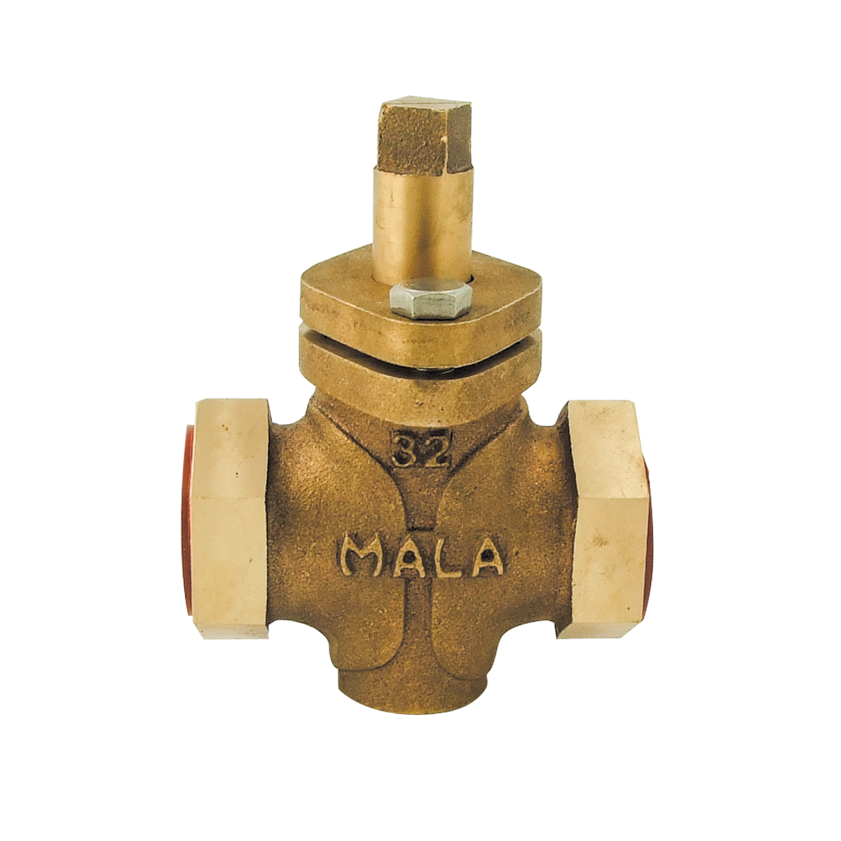 1 1/4" BSP 2 Way Gland Packed Bronze Plug Valve